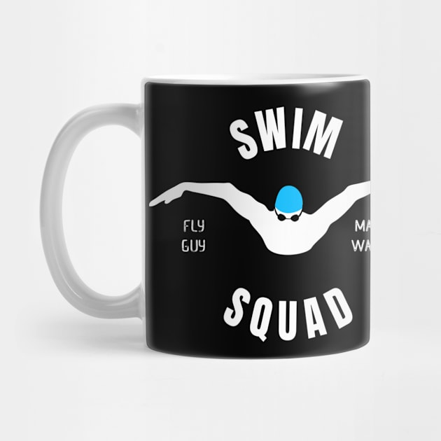 Mens Butterfly Swim Squad Swimming Fan Gift by atomguy